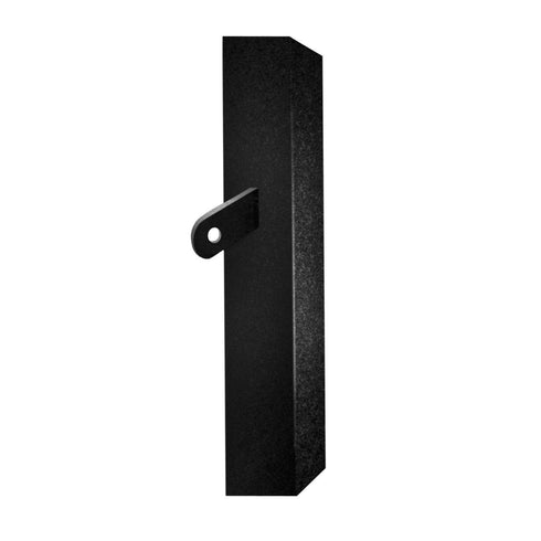 Steel posts for concreting into ground, welded threaded brackets allowing easy fixing of garden screens and fencing.